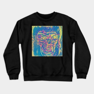 planet of the apes layered abstract print thumper graffiti Crewneck Sweatshirt